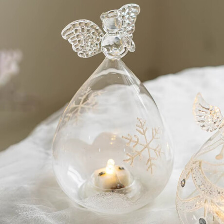 Veladora Ángel Navideño De Cristal Modelo A