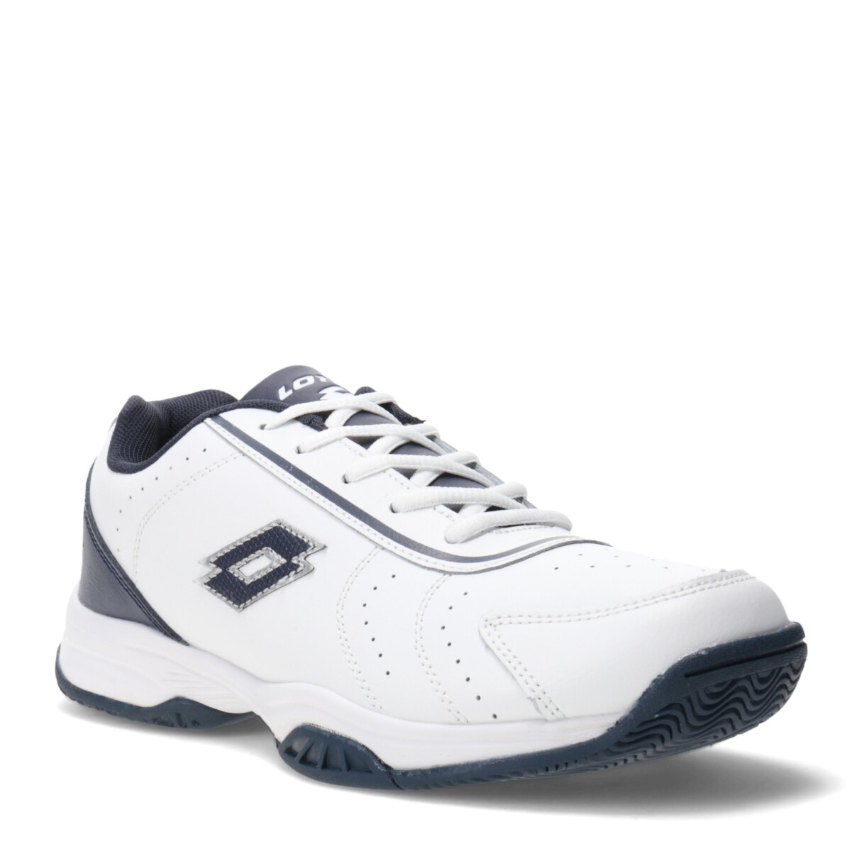 Championes de Hombre Lotto Tennis d/cuero Mns - Blanco - Azul Marino 