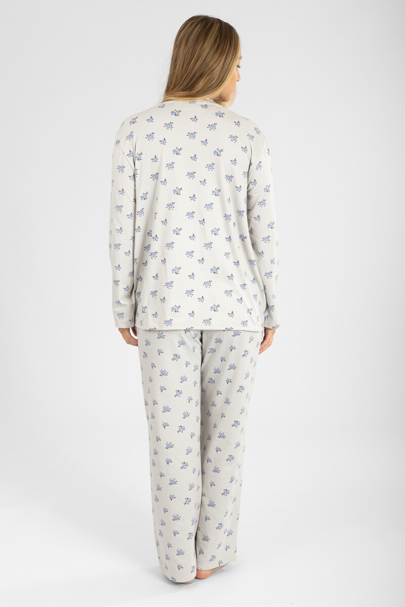 Pijama yummy brush fullprint Gris