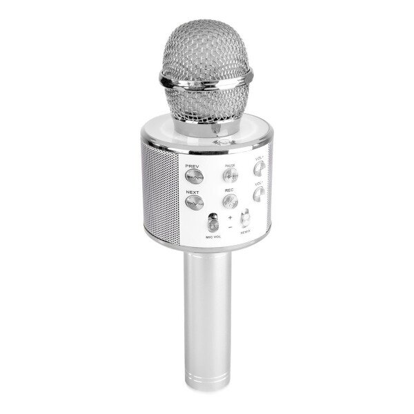 Micrófono Karaoke Bluetooth con Parlante Integrado 3W Variante Color Gris