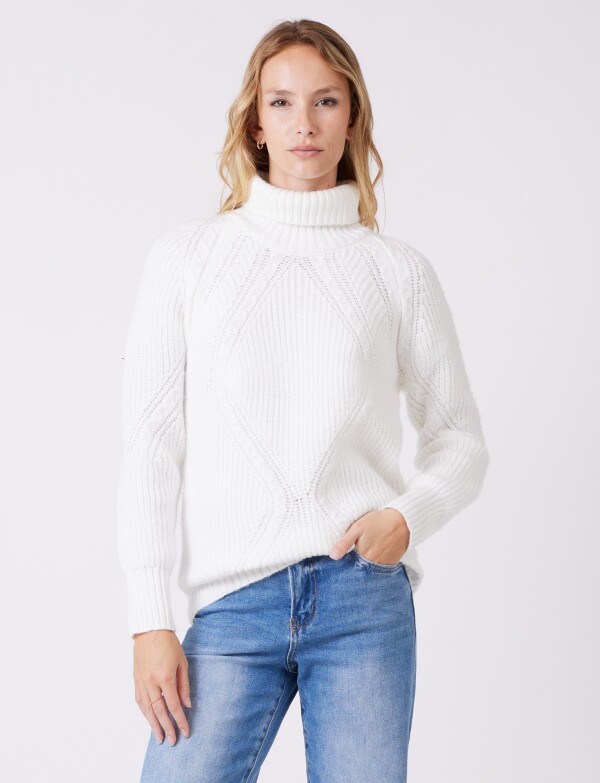 Polera Trenzada BLANCO