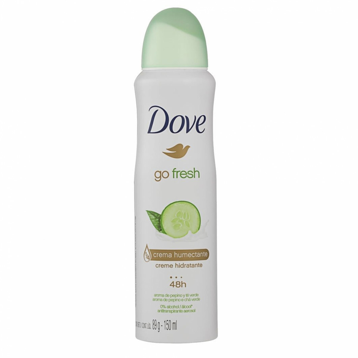 Desodorante Aerosol Dove Go Fresh Pepino Y Té Verde 89 Grs. 
