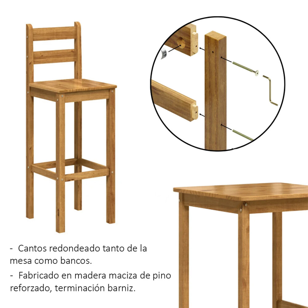 Desayunador 2 Bancos Bistró Desayunador 2 Bancos Bistró