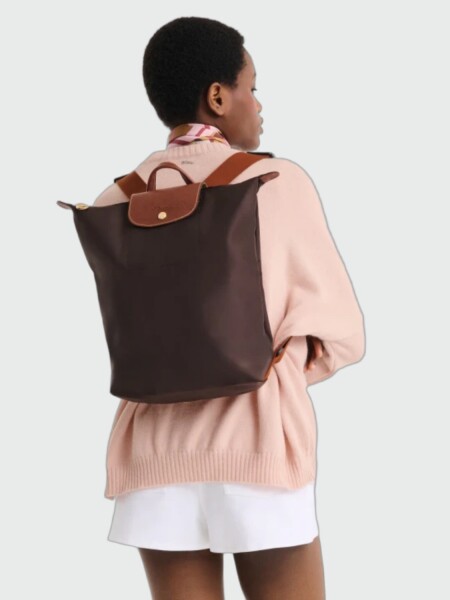 LONGCHAMP - LE PLIAGE ORIGINAL, MOCHILA M Negro Estampado