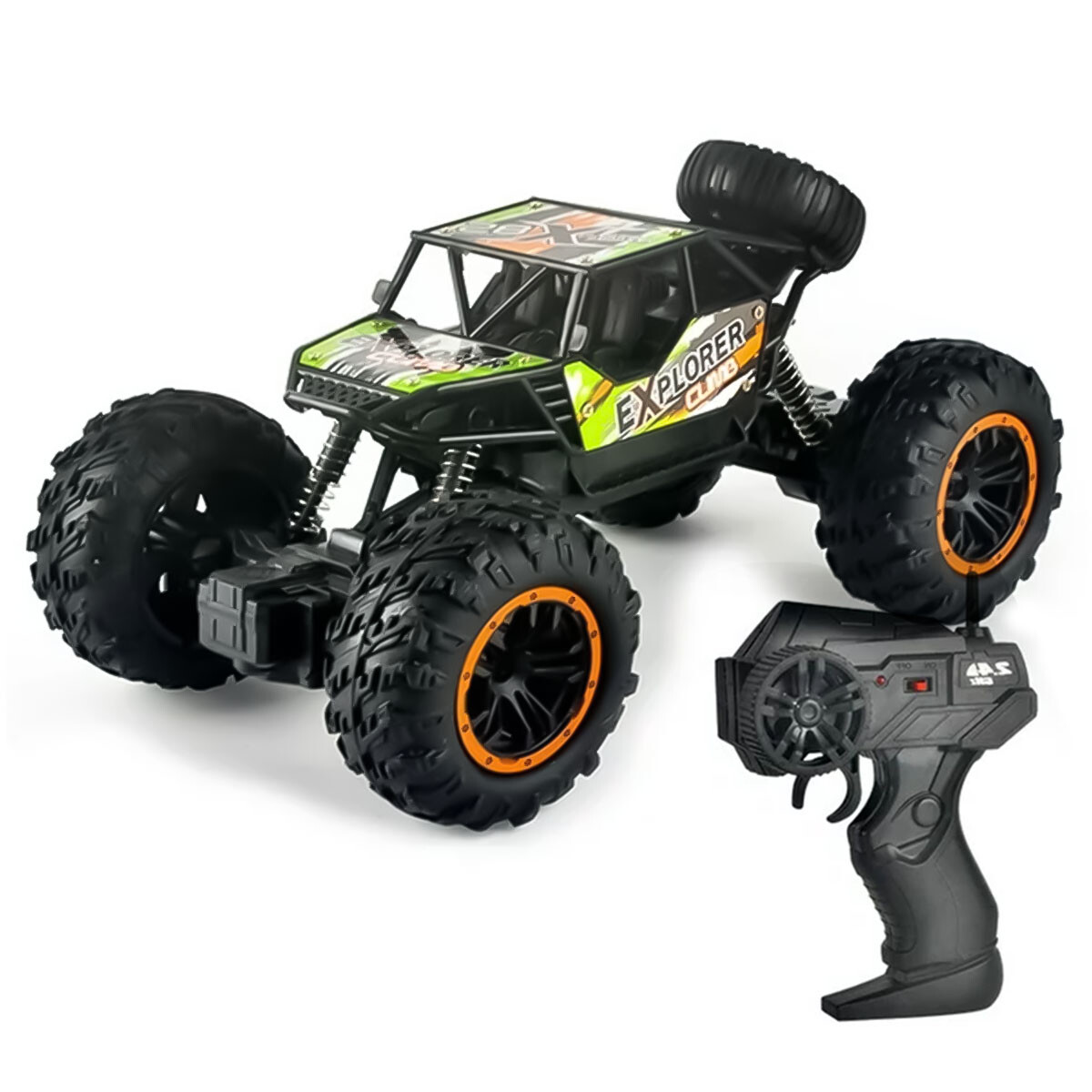 Auto Control Remoto RC Todo Terreno 4x4 p/ niños - Naranja 