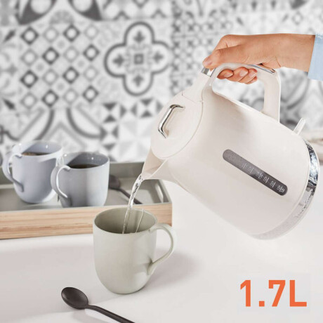 Jarra Eléctrica Soleil Moulinex 17 Lts Hasta 7 Tazas Boquilla De Precisión Filtro Antical Extraíble Color Marfil