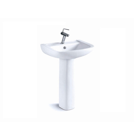 JUEGO DE LAVATORIO Y PEDESTAL BLANCO