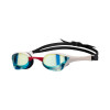 Lentes De Natacion Espejados Competición Adultos Arena Cobra Ultra Swipe Mirror Goggles Aqua, Blancos y Fireflow