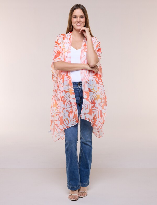 Kimono Flores ANARANJADO/MULTI