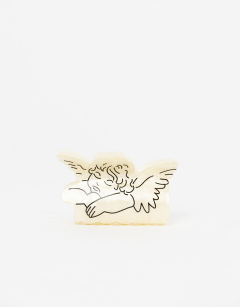Broche Estampados Broche Acrílico Cupido - Blanco Crudo
