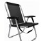 Sillón Alto playa en Aluminio c/ Correa Reforzado Hasta 140 Kg Max NEGRA