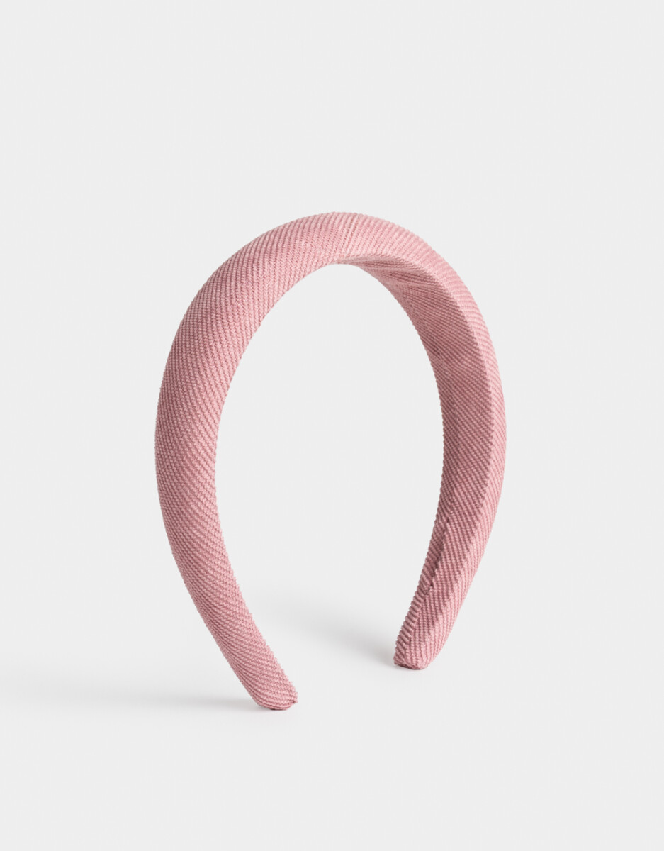 Vincha Rígida Corderoy Rosa 