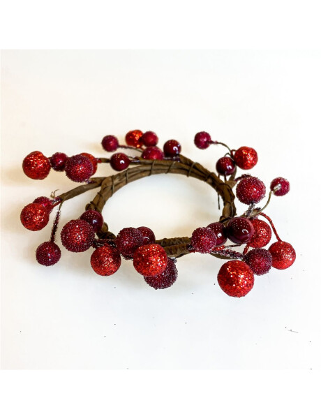 ADORNO PARA VELAS BERRY  GLASS ROJO ADORNO PARA VELAS BERRY  GLASS ROJO