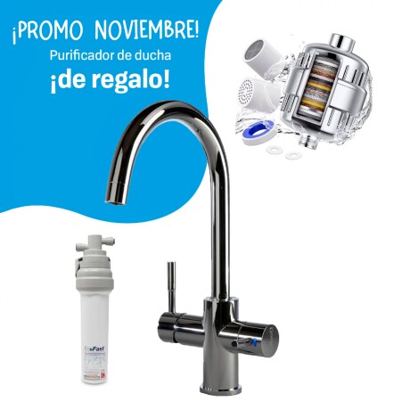 Purificador Bajo Mesada 3 VÍAS LED DOULTON con Ecofast