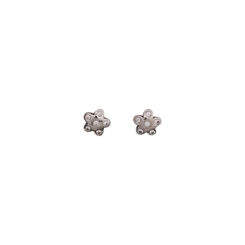 Caravanas Flor-Plata 925-Piedra Zirconia-CA3066 Conpiedra