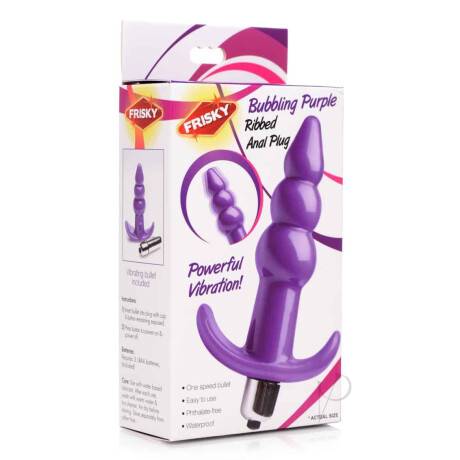 Frisky Bubbling Purple Ribbed Anal Plug Frisky Bubbling Purple Ribbed Anal Plug