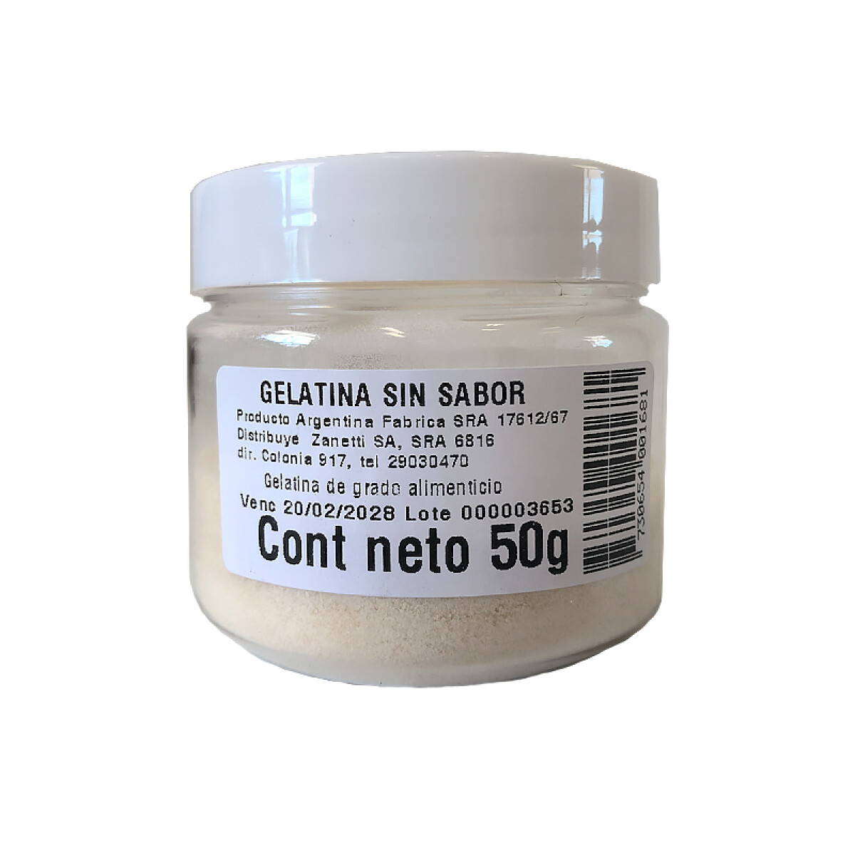 Gelatina Sin Sabor 50 g 