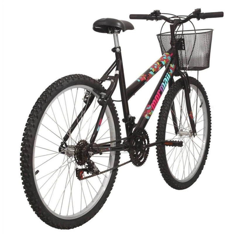 BICICLETA MORMAII RODADO 26 SAFIRA CON CANASTO PRETO Bicicleta Mormaii Rodado 26 Safira Con Canasto Preto