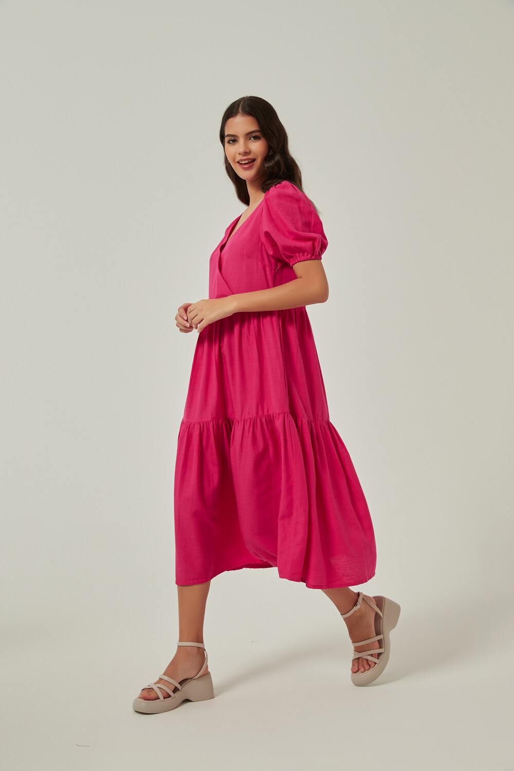Vestido Nerida Fucsia Oscuro