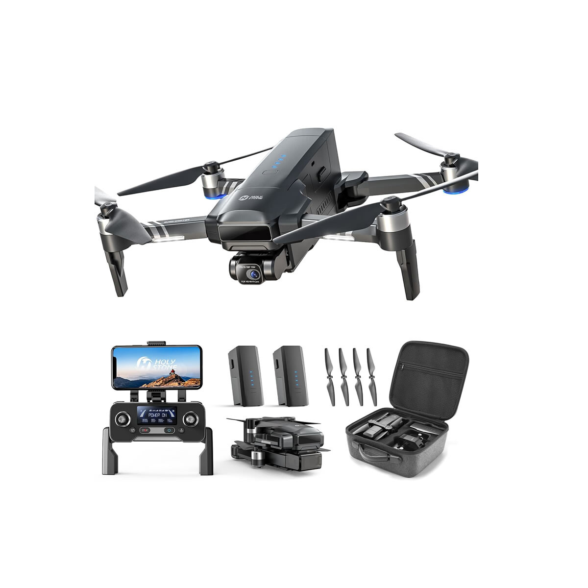 Drone HolyStone HS600 GPS 4k 28 Min 3000 Mts 