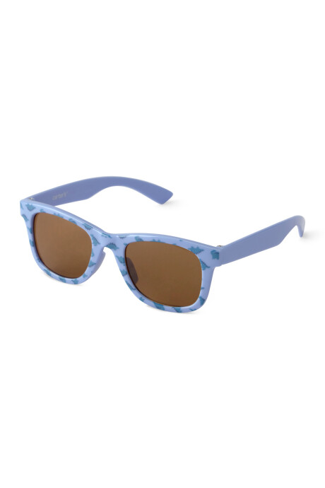 Lentes de sol, protección 100% UVA-UVB, azules, diseño dinos. Talle 4/7 Sin color