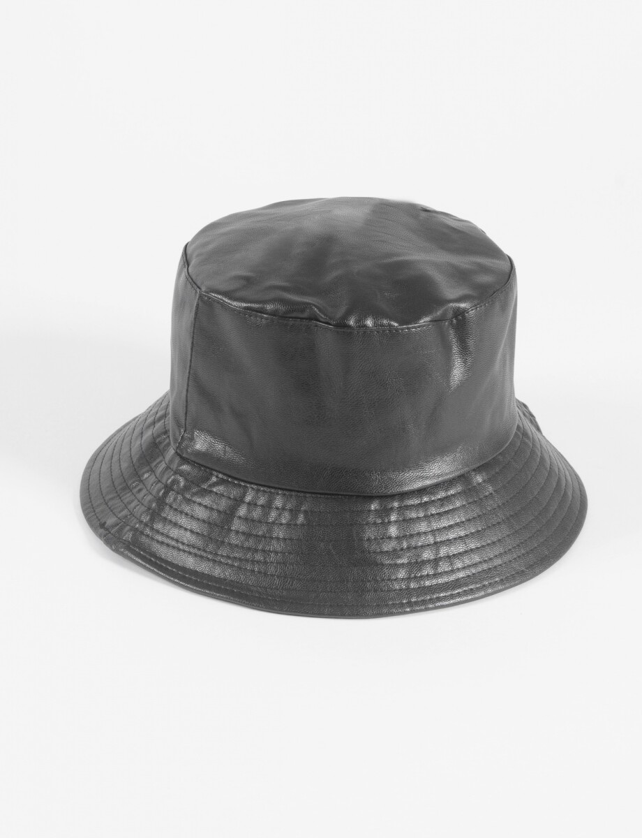 Gorro bucket PU - negro 