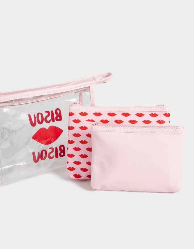 Porta Cosméticos Set De Portacosméticos - Rosa Viejo