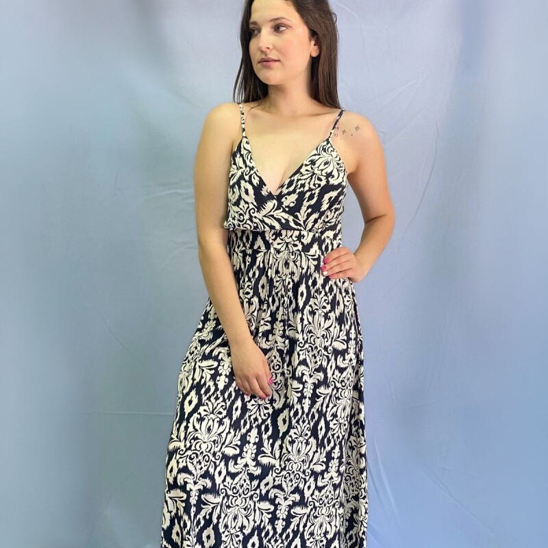 Vestido Ethnic Flowers Black/white