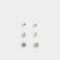 Aros Sets Con strass Set De Aros Con Strass - Plateado