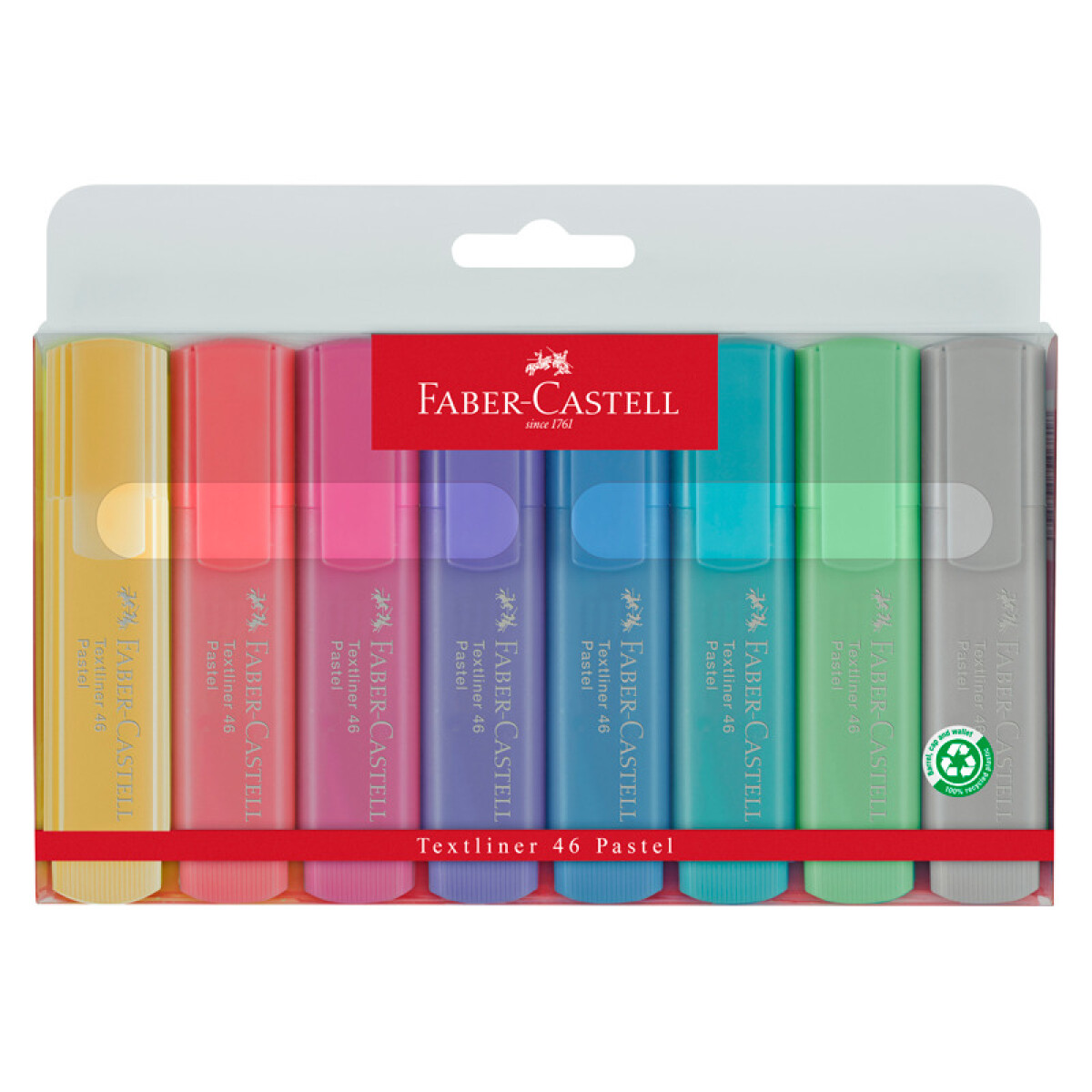 Resaltador Grueso Pastel x8 Faber-Castell 