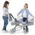 Coche Doble Gemelar Muñecas De Cuevas Niños Juguete Plegable Variante Color Gris