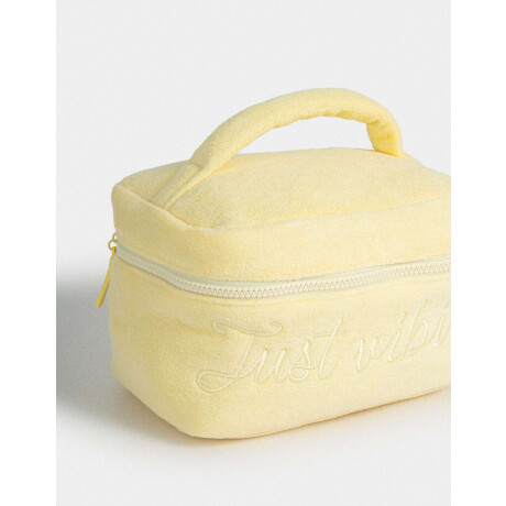 Portacosméticos Just Vibing Amarillo Claro
