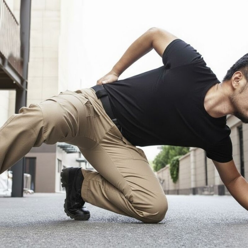 Pantalón Tácticos Anti Desgarro Reforzado Impermeable Beige