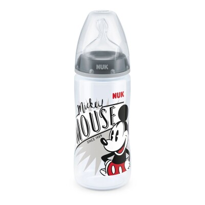 Mamadera First Choice Silicona Mickey Mouse Gris 300 Ml. Mamadera First Choice Silicona Mickey Mouse Gris 300 Ml.