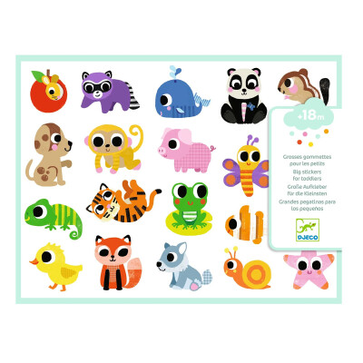 Stickers grandes Baby animals Djeco Stickers grandes Baby animals Djeco