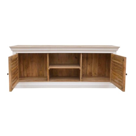 MUEBLE PARA TV MADERA-DE-MANGO NATURAL-BEIGE COSTA NATURAL BLANCO