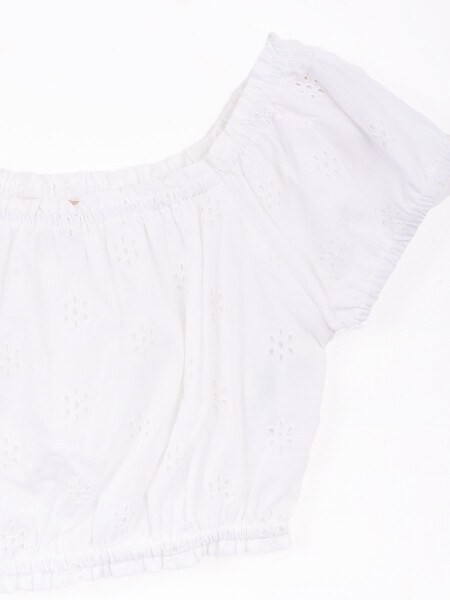 TOP BRODERIE BLANCO