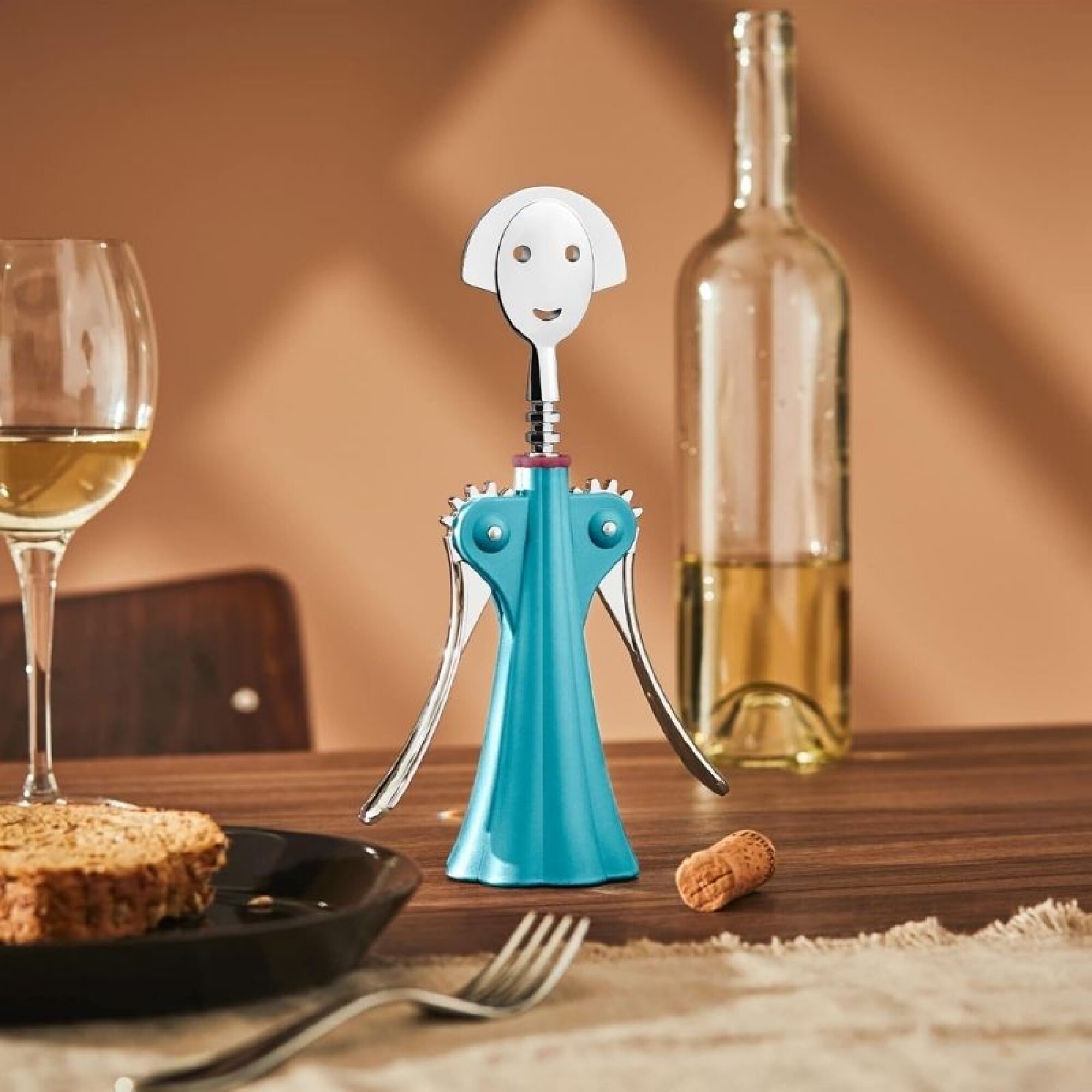 ALESSI ANNA G SACACORCHO ALESSANDRO MENDINI AZUL — Fork