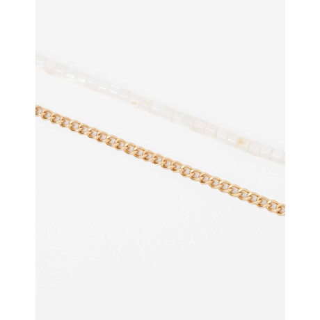 Set De Pulseras Flexibles Combinadas Dorado