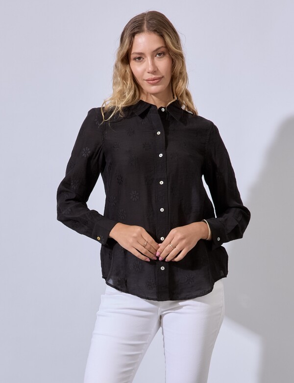 Camisa Bordada NEGRO