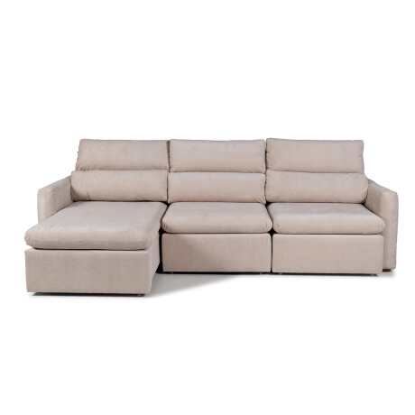 Sofá Dublin (Rebatible) - Microfibra - 3 cuerpos TC 1010 (Beige)