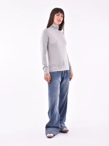 POLERA NAZARETH GRIS MELANGE M