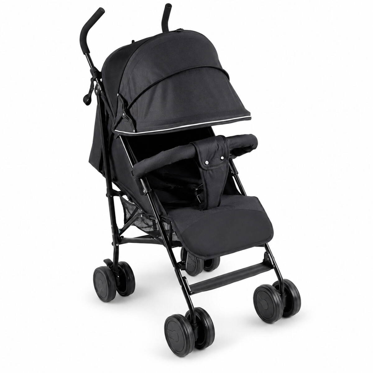 Coche Paraguitas Bebe Reclinable Plegable Compacto 8 Ruedas - Negro 