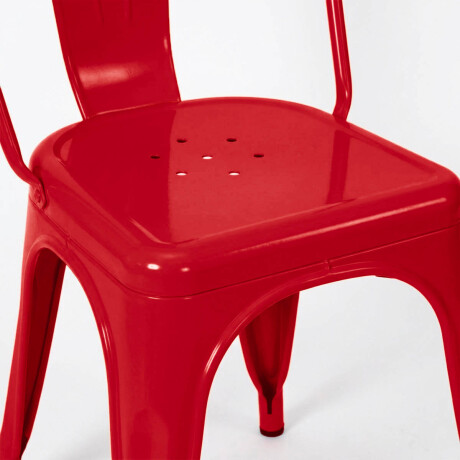 Silla Tolix Metálica Acero Industrial Sandman Comedor Rojo