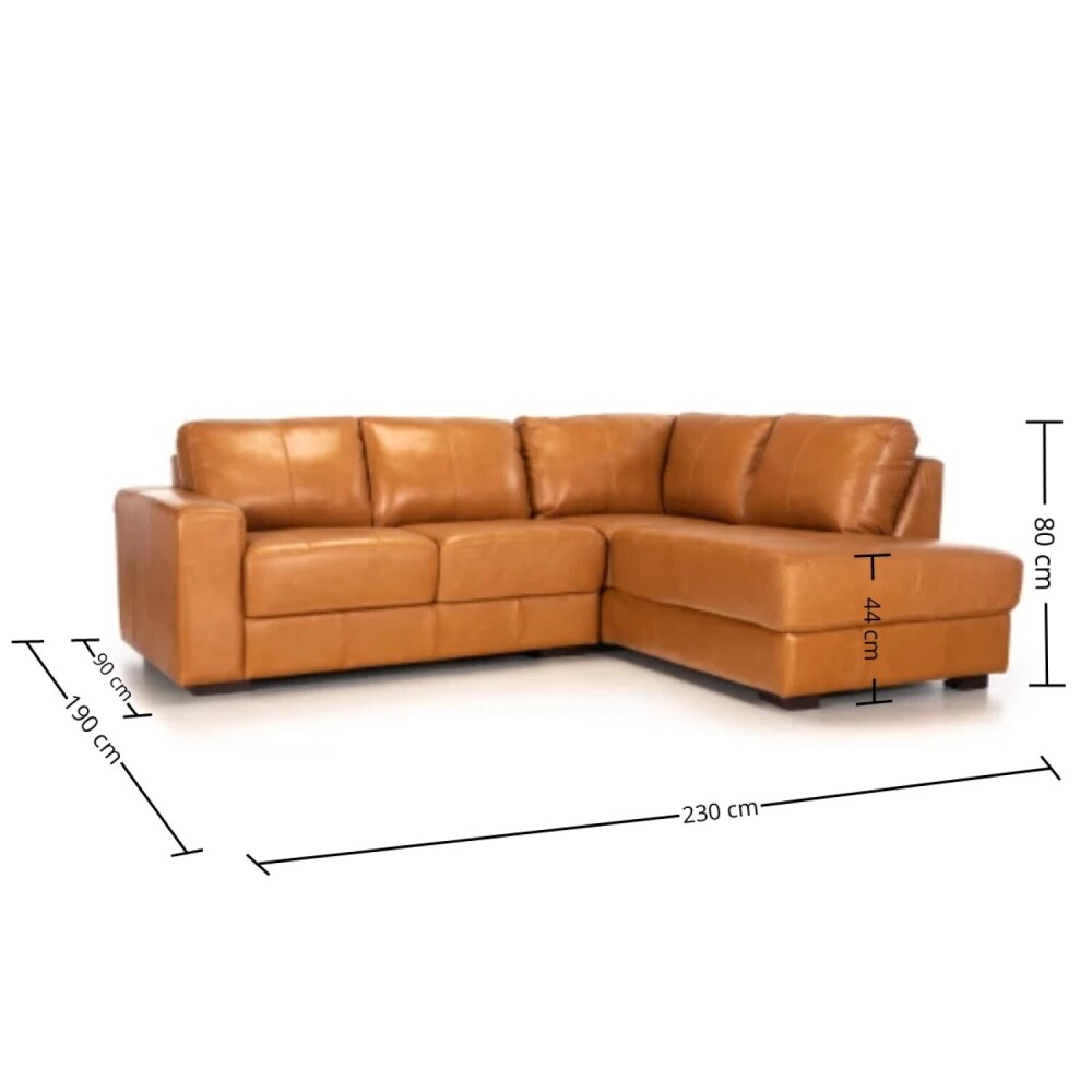 Sillón Lux - 3 Cuerpos Camel - Chaise Izquierdo