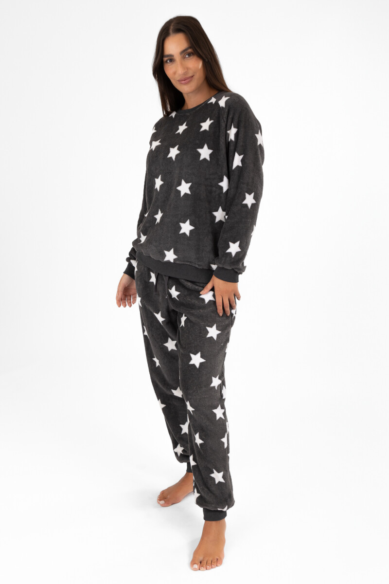 PIJAMA STAR FLEECE GRIS