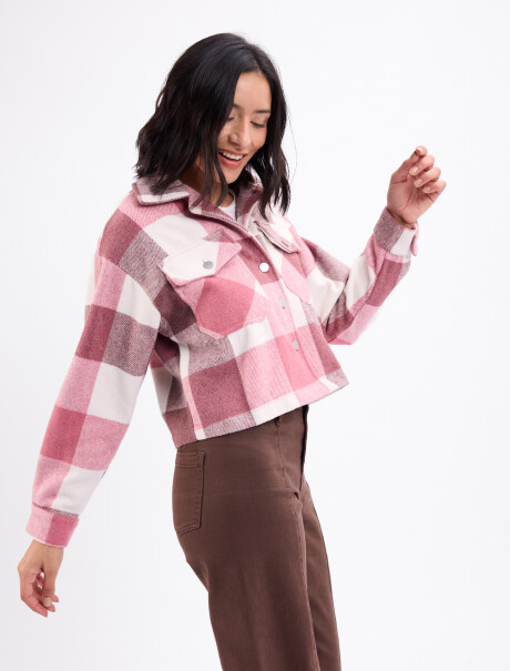 Sobrecamisa a cuadros Rose rosado