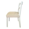 Silla laca blanca tapizada tela beige - PRODUCTO CON DETALLES Silla laca blanca tapizada tela beige - PRODUCTO CON DETALLES
