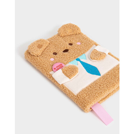 Cuaderno A5 Peludo Con Forma De Osito Marron Medio