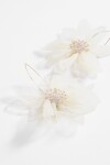 Aros flor tela blanco